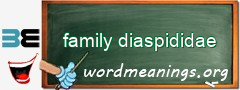 WordMeaning blackboard for family diaspididae